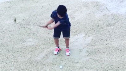 Watch: Day's son, five, is outrageously good in the bunker